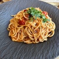 Spaghetti l’Arrabiata  at Ecco in Cologne