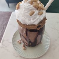 Vegan Snickers freakshake at Rebelle Cafe Bakery Bistro in Turku