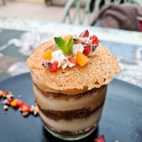 Tiramizú, estaba rico pero le faltó que tuviera más café at Casa Sanz at Hotel Bidasoa in Santiago