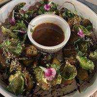 Roasted brussels sprouts  at Casa Sanz at Hotel Bidasoa in Santiago