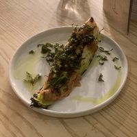 Hispi Cabbage with vegan miso butter  at Evelyn's in Manchester