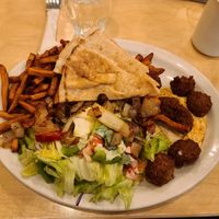 Israeli falafel plate at Falafel Place in Winnipeg