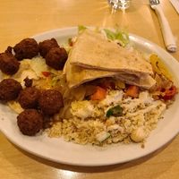 Moroccan plate - prefect brekkie at Falafel Place in Winnipeg