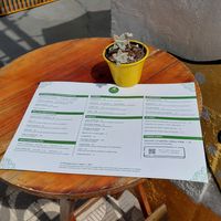 Menu outside at Curry Natural in Sao Paulo