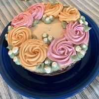 Gorgeous vegan Easter cake!  at Honest Weight Food Co-op in Albany