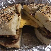 Vegan egg sandwich! at Honest Weight Food Co-op in Albany