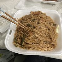 Vegan Pad thai (bean sprouts, cilantro and peanuts came separately and were added after the picture!)  at Pho Sure in San Antonio