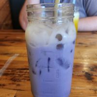 Taro boba tea at Pho Sure in San Antonio