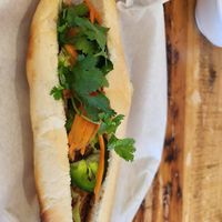 Tofu and vegetable sandwich Bahn Mi at Pho Sure in San Antonio
