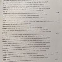 Tea menu at Hamilton's Tea House in Farnham