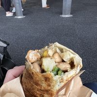 Poblano and potato burrito cones with corn and beans  at PHX - Cartel Coffee Lab - Phx Sky Harbor - T4 in Phoenix