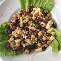 Vegan salad   at Casa de Chá “O Poejo” in Sete Cidades
