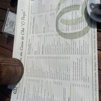 menu  at Casa de Chá “O Poejo” in Sete Cidades