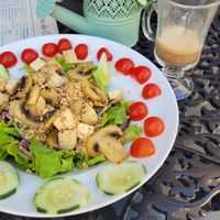 Tofu Salad at Casa de Chá “O Poejo” in Sete Cidades