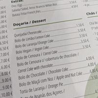 vegan cake in the menu at Casa de Chá “O Poejo” in Sete Cidades