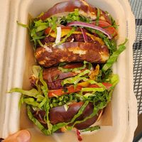 The burger at La Jenelle Natural Cafe in Oxnard