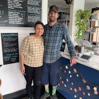 Friendly owners  at La Jenelle Natural Cafe in Oxnard