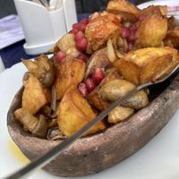 Claypot potatoes and mushrooms  at Nektari in Tskaltubo
