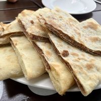 Bean spread in pita bread  at Nektari in Tskaltubo