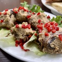 Eggplant with walnut sauce...delicious!  at Nektari in Tskaltubo