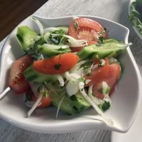 Cucumber tomato saladd  at Nektari in Tskaltubo