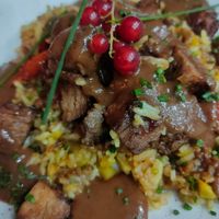 Kabuli Pulao at Distrito Vegano Invernadero in Madrid