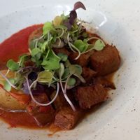 Mahammara de "cordero" at Distrito Vegano Invernadero in Madrid