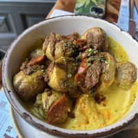 Creole Potatoes - Best Cheez sauce ever!  at Distrito Vegano Invernadero in Madrid