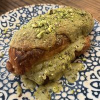 Pistachio pastry  at Distrito Vegano Invernadero in Madrid
