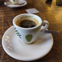 coffee at Distrito Vegano Invernadero in Madrid