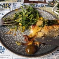 Focaccia at Distrito Vegano Invernadero in Madrid