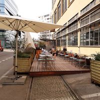 Outdoor seating at Bistro k2 in Zurich
