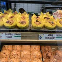 Vegan muffins. The banana pecan was really good    at ADL - Muffin Break in Adelaide