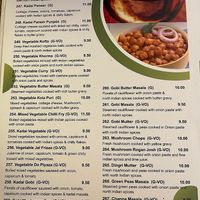 Menu (July 2023) at Saravanaa Bhavan in Rome