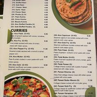 Menu (July 2023) at Saravanaa Bhavan in Rome