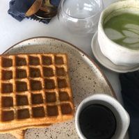 Waffle with chocolate at Pure Boutique in Canggu