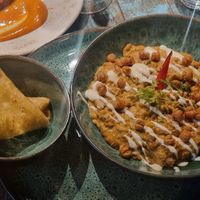 Carribean Jackfruit Curry paired with The Butcher and cleaver red wine at Cane Rum Society in Stockholm