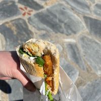 Lentil patty sandwich from Gregory‘s, Malia, Greece at Gregory‘s in Crete