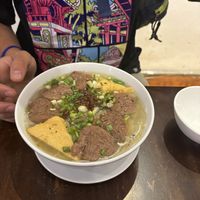 Vegan pho with “beef” and tofu  at Tinh Tam Vegan in Hue