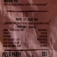 Vegan Pizza Options  at Red Dwarf in Las Vegas