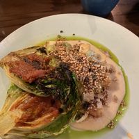 Update: Their offerings are far reduced and lacking thought. I am not a fan.


Pictured is old menu item: Celeriac cubes, bean purée, grapes, seed granola mix, charred lettuce with tomato purée, basil oil  at Cote in Winchester