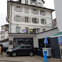 Exterior (entrance in the back) at claro fair trade - Affoltern in Zurich