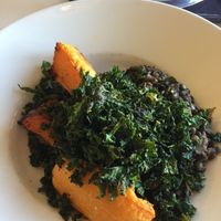 puy lentils, butternut squash and crispy kale at Tebay Services Southbound in Orton