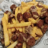 Patatas gauchas (chorizo) at La Loncheria Bcn in Barcelona