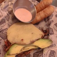 Arepadas mechadas at La Loncheria Bcn in Barcelona