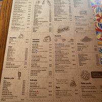 Menu  at Orígenes Café in Bogota