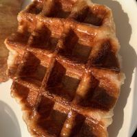 Waffle with sugar glazing  at Nuldam Space - 널담은공간 경복궁점 in Seoul