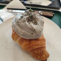 Black sesame croissant at Nuldam Space - 널담은공간 경복궁점 in Seoul