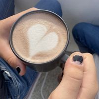 Hot chocolate lattee  at Nuldam Space - 널담은공간 경복궁점 in Seoul