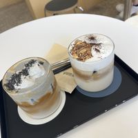 Sesame and almond latte  at Nuldam Space - 널담은공간 경복궁점 in Seoul